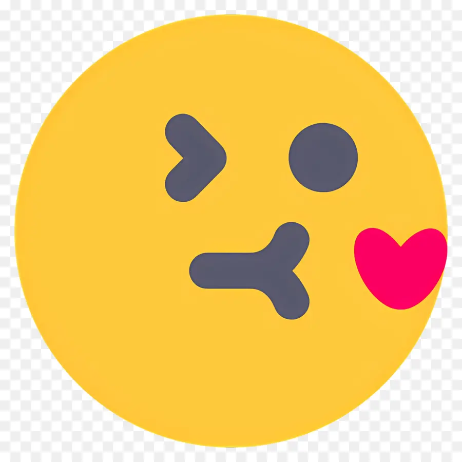 Beijo Emoji，Emoji Piscando PNG