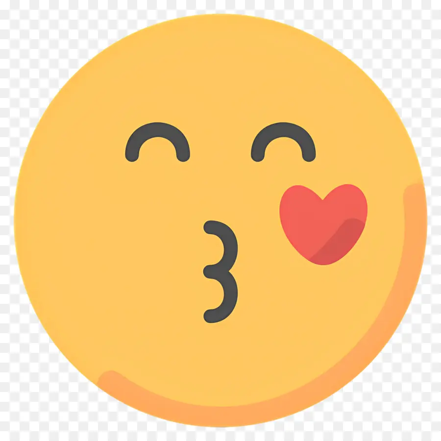 Beijo Emoji，Emoji Piscando PNG