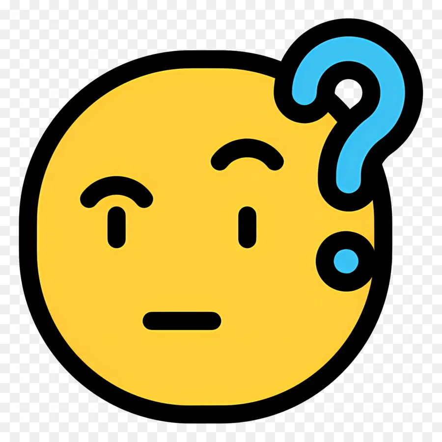 Emoji Pensando，Emoji Confuso PNG