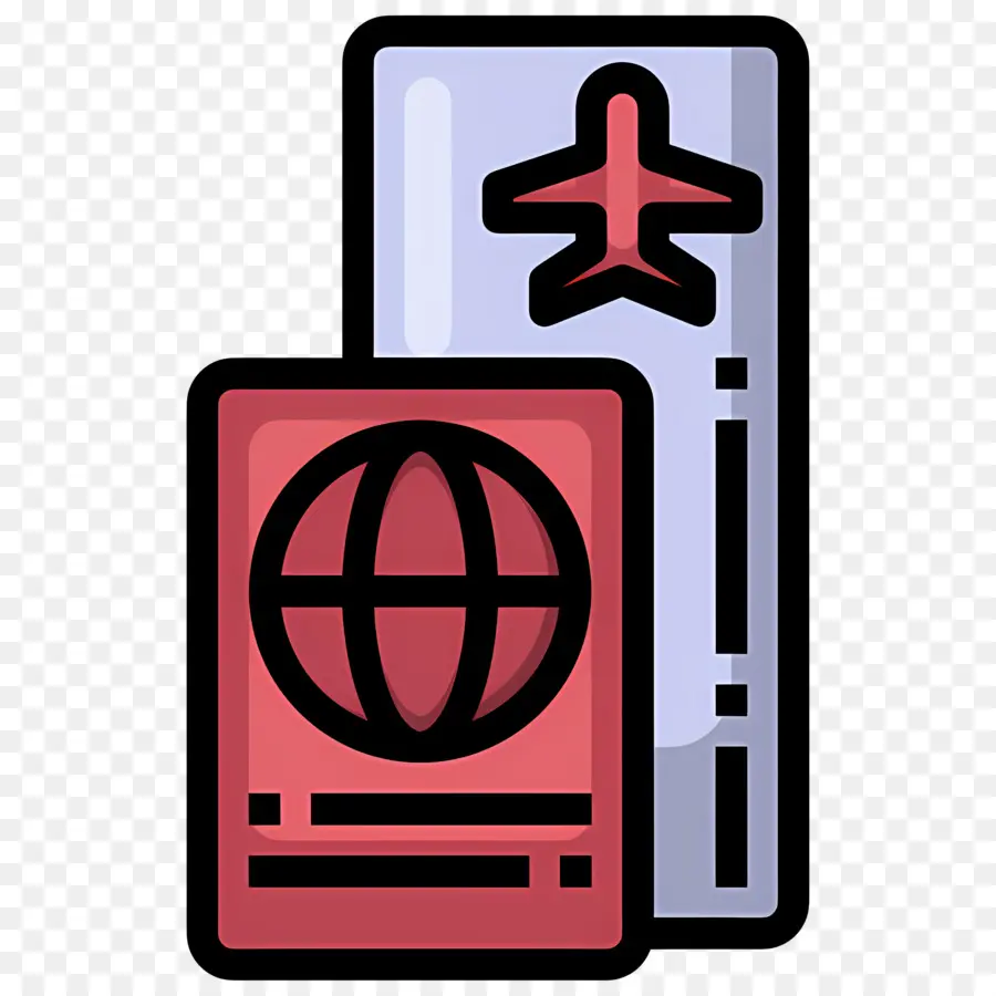 Bilhete De Passaporte，Passaporte E Bilhete Vermelho PNG