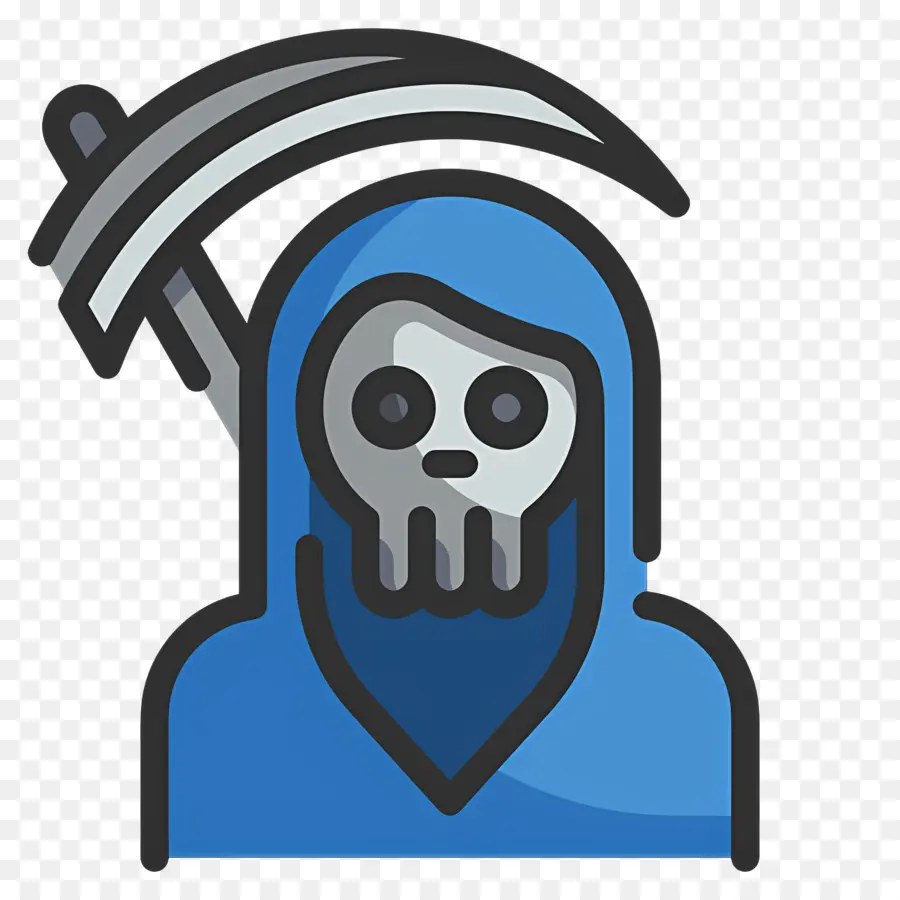 Ceifador，Grim Reaper Em Azul PNG