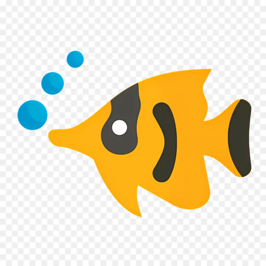 Peixe Tropical，Peixe Amarelo E Branco PNG