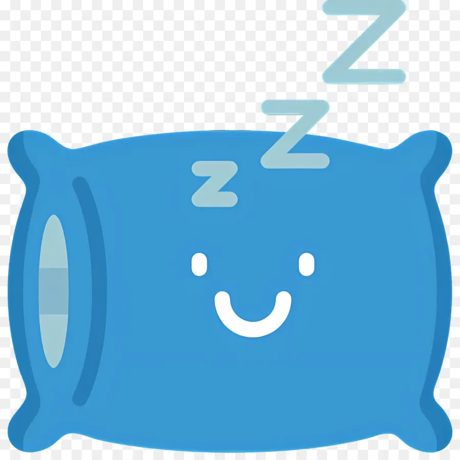 Travesseiro De Dormir，Almofada Azul PNG