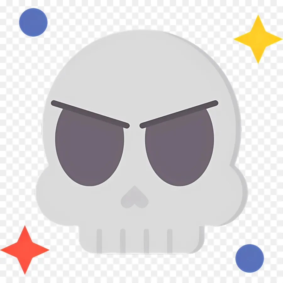 Emoji De Caveira，Crânio Irritado PNG