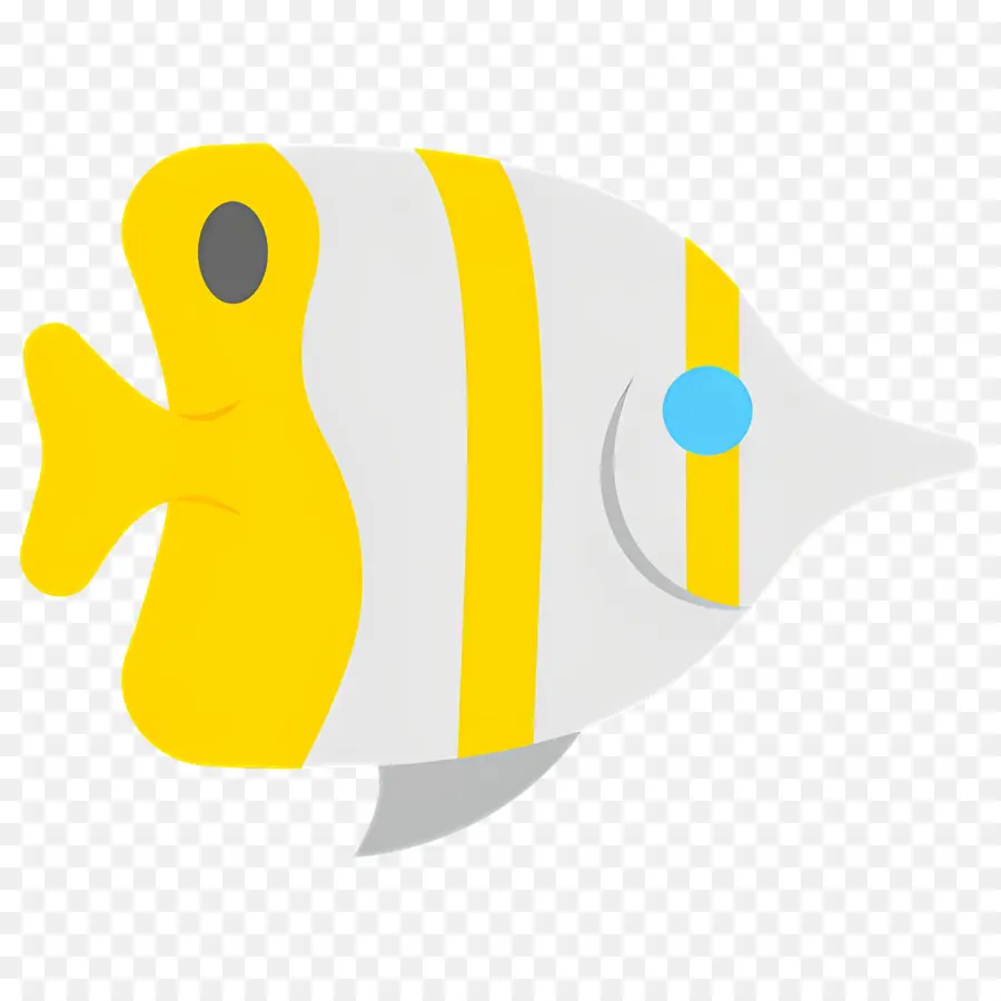 Peixe Tropical，Peixe Amarelo E Branco PNG