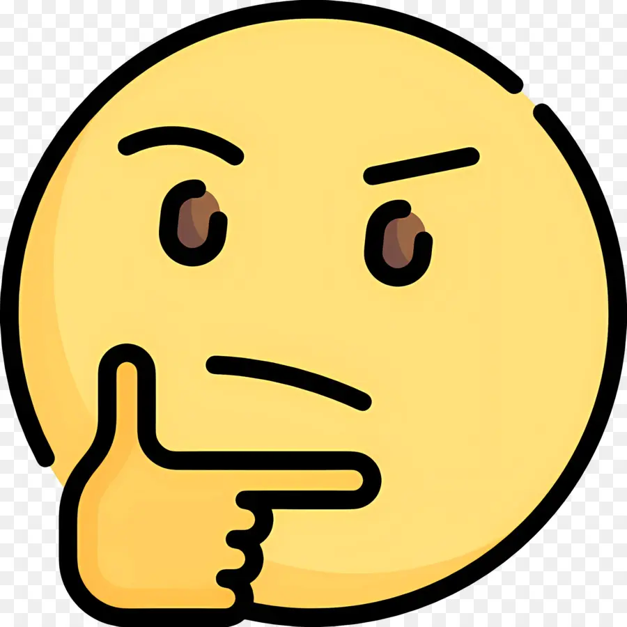 Emoji Pensando，Face PNG