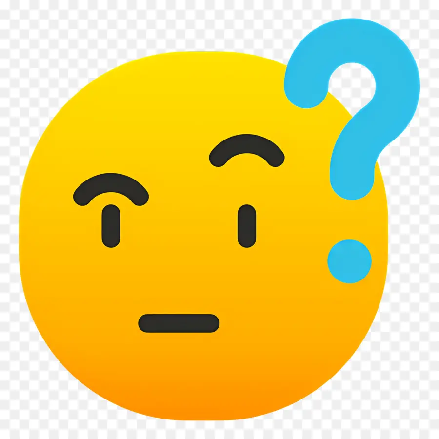 Emoji Pensando，Emoji Confuso PNG