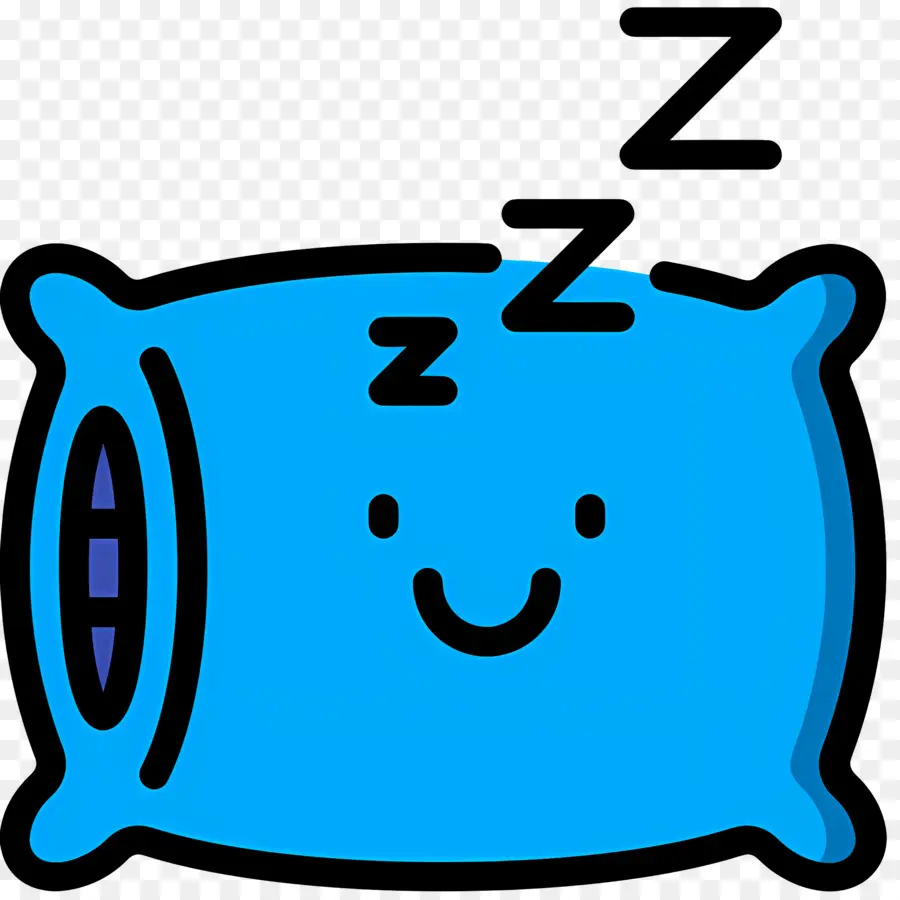 Travesseiro De Dormir，Almofada Azul PNG