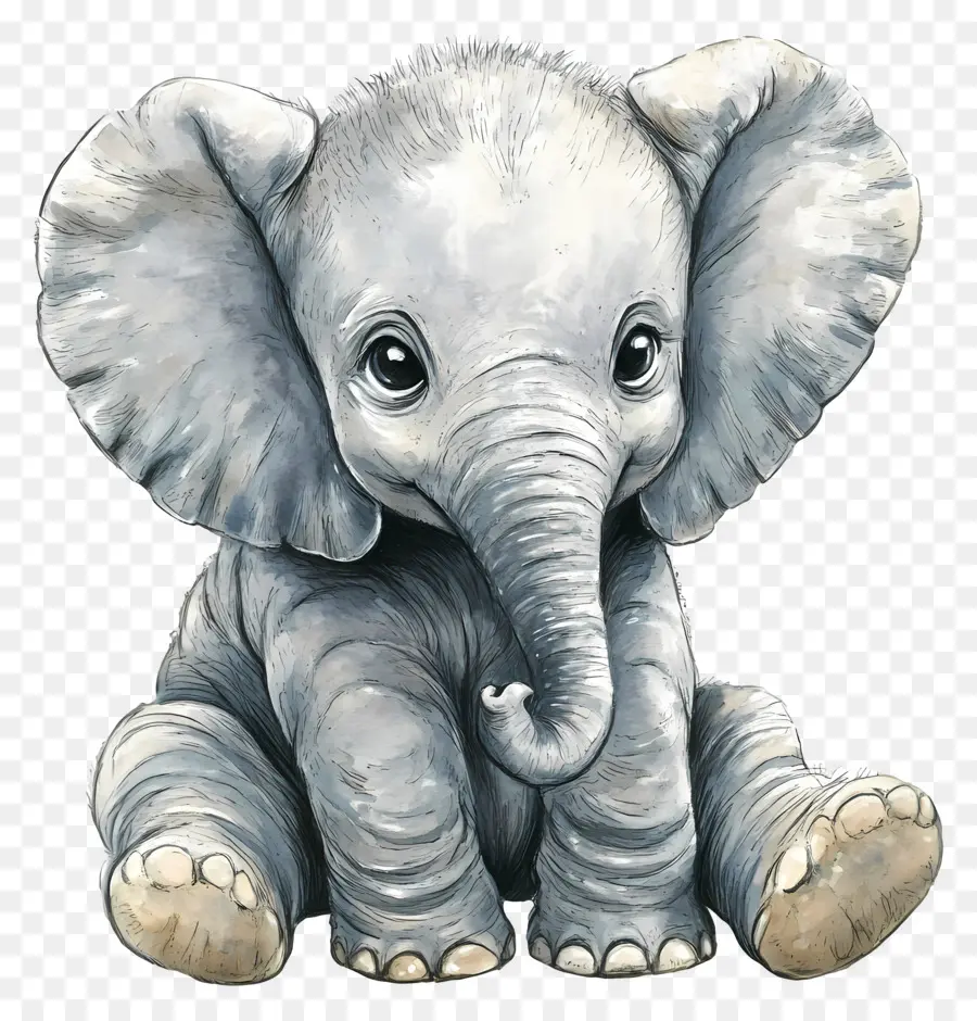 Bebê Elefante，Elefante Colorido PNG