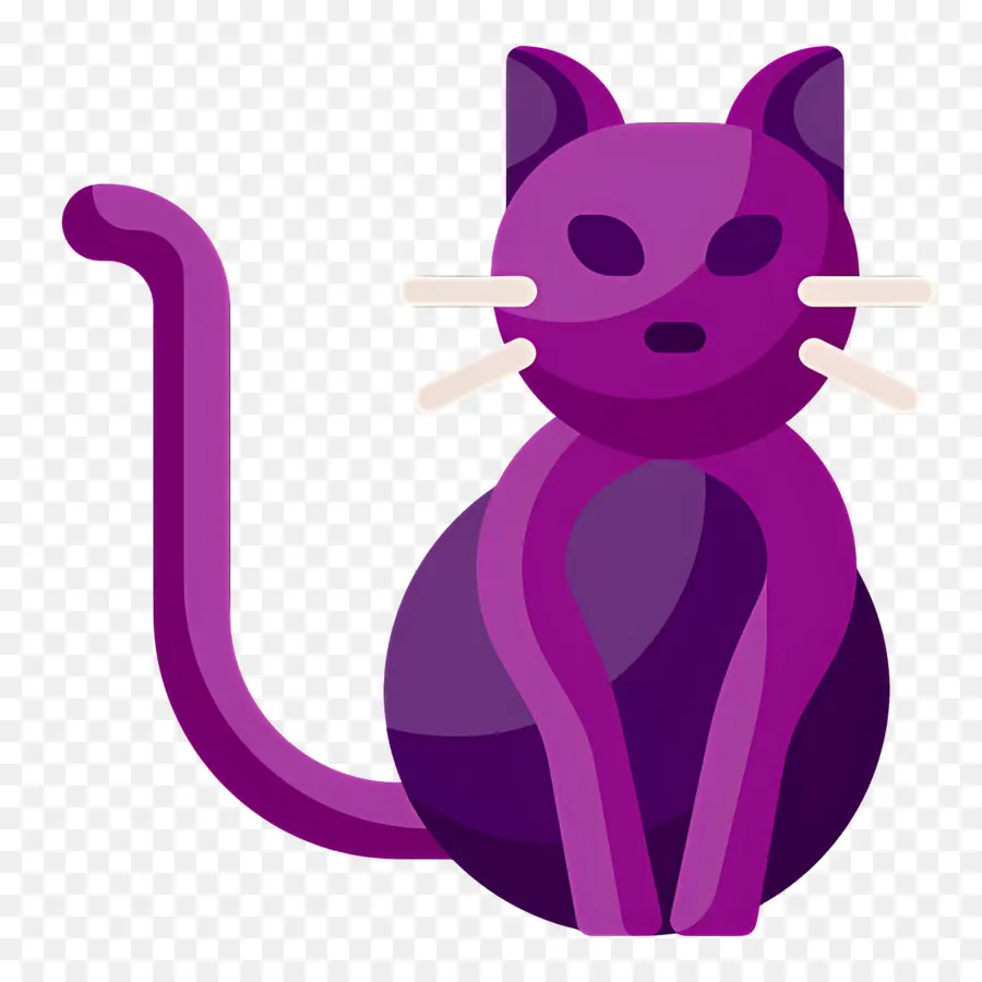 Gato Do Dia Das Bruxas，Gato Roxo PNG