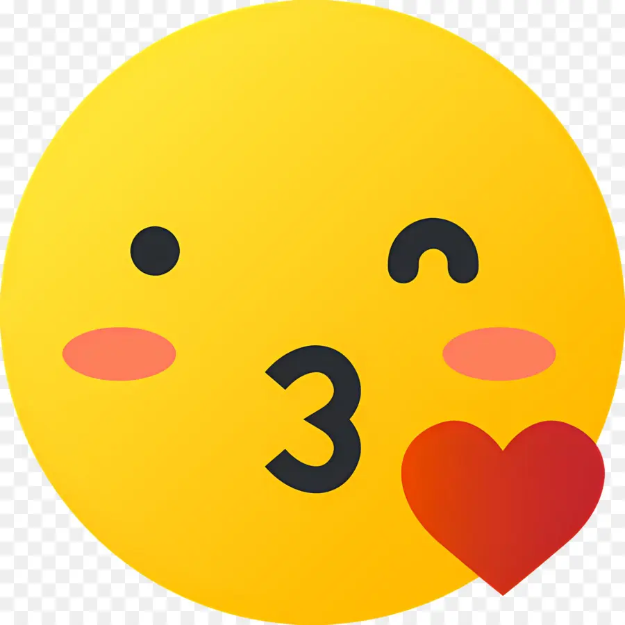 Beijo Emoji，Beijando Emoji PNG