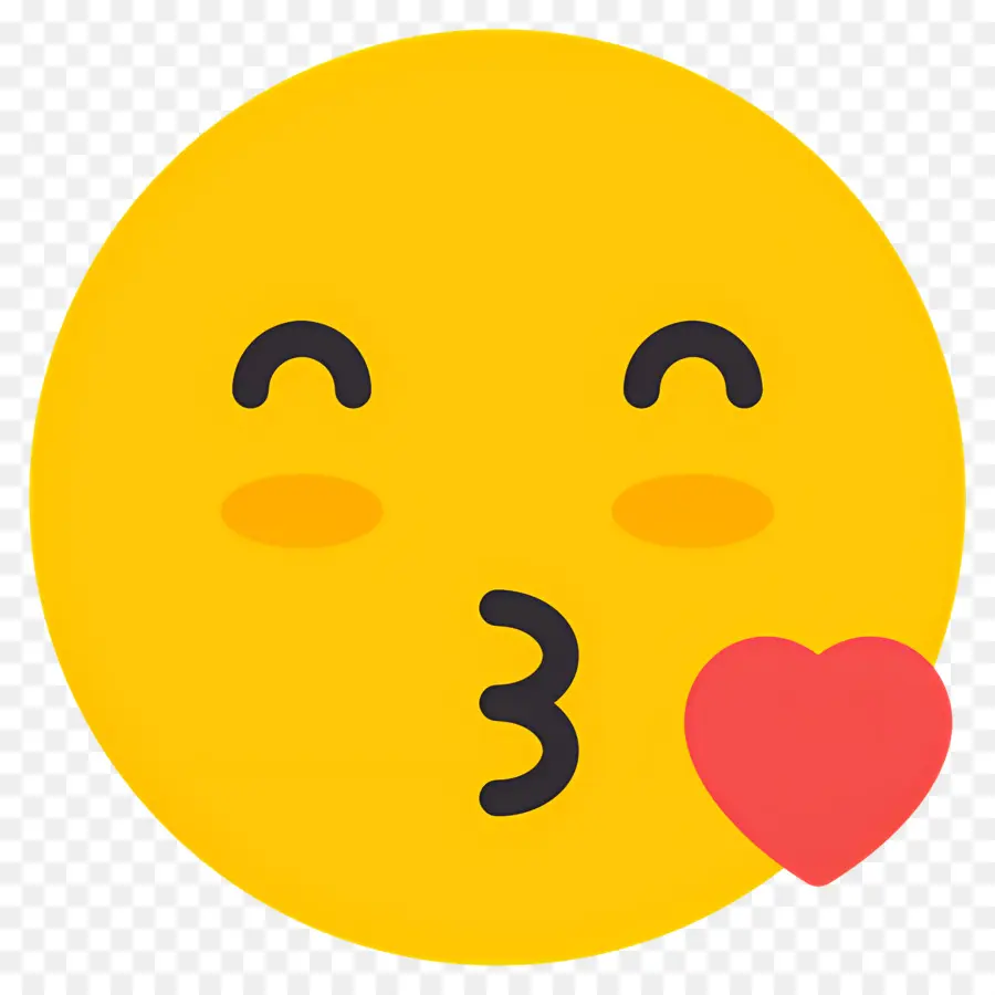 Beijo Emoji，Emoji De Rosto Piscando PNG