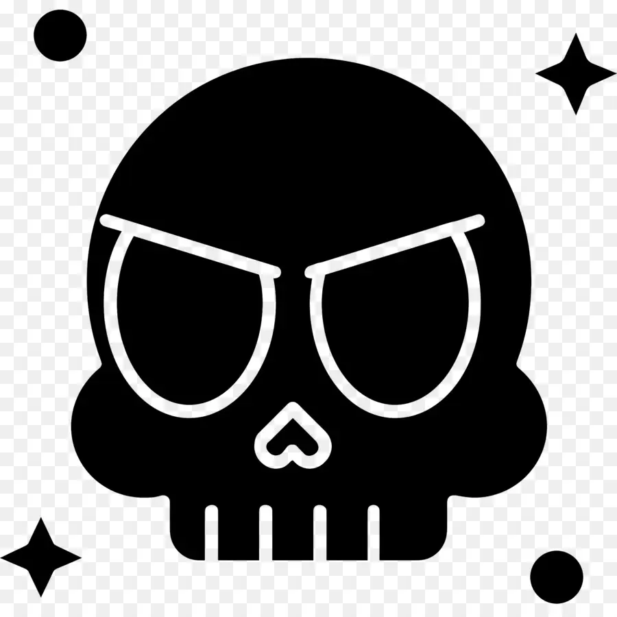 Emoji De Caveira，Caveira Negra PNG