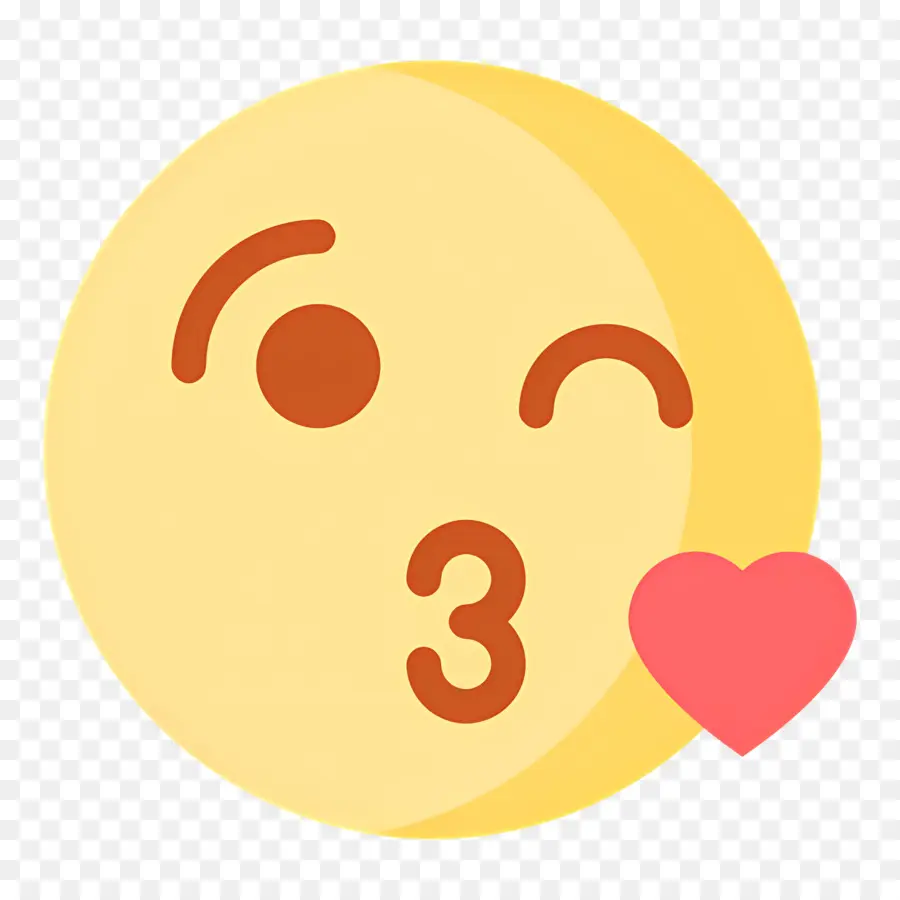 Beijo Emoji，Beijando Emoji PNG