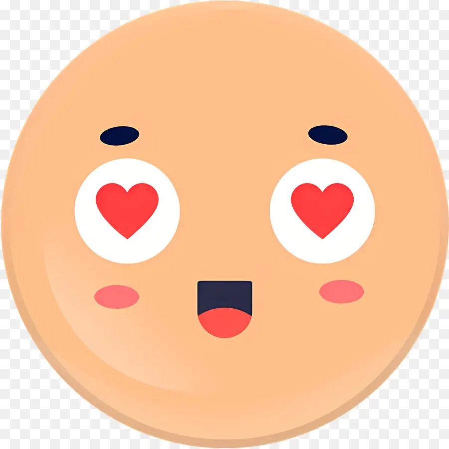 Beijo Emoji，Emoji De Olhos De Coração PNG