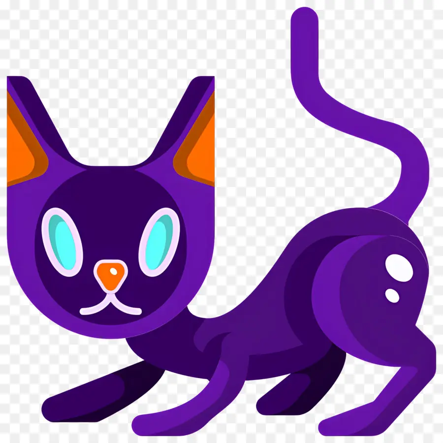 Gato Do Dia Das Bruxas，Gato Roxo PNG