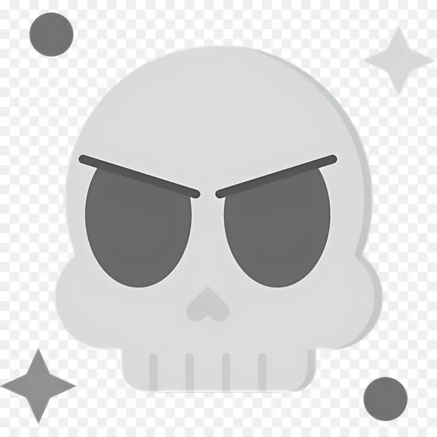 Emoji De Caveira，Crânio Irritado PNG