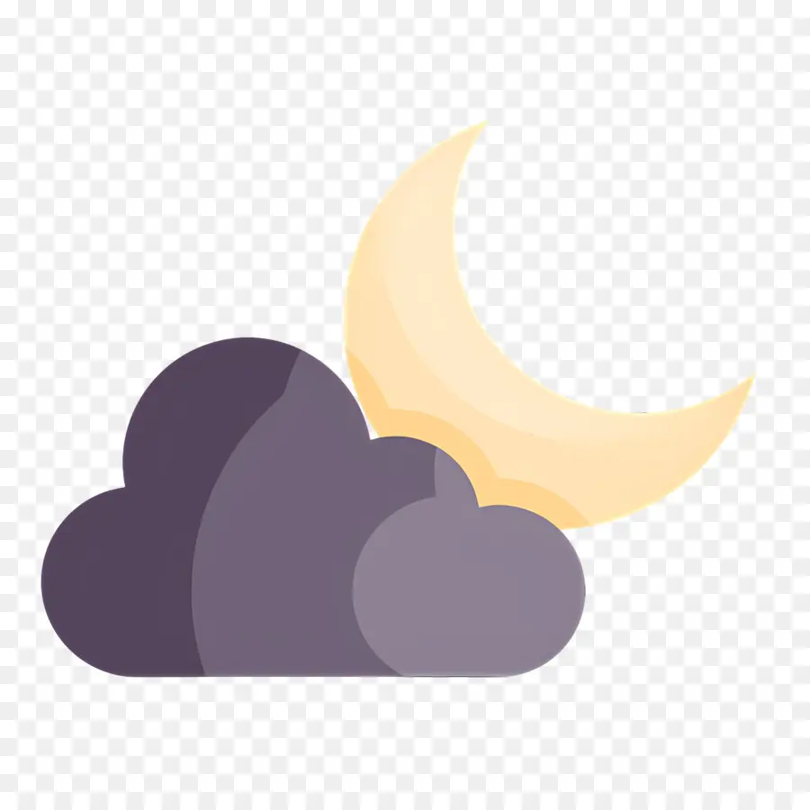 Nuvens Da Lua，Lua Crescente PNG