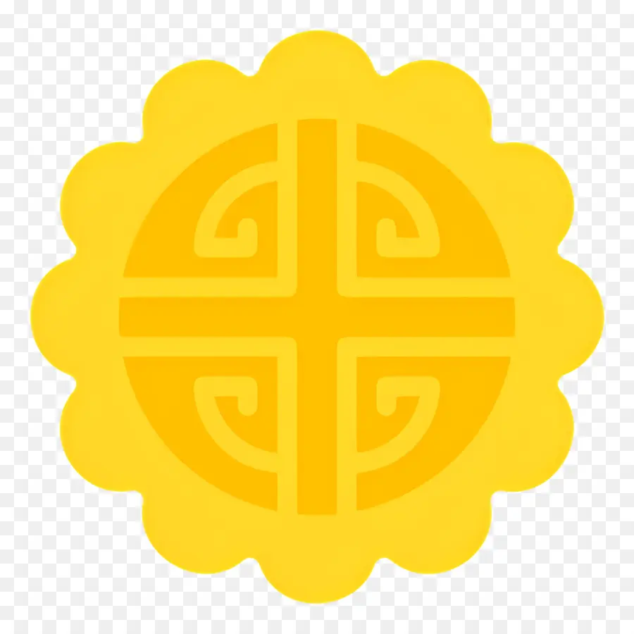 Bolo De Lua，Símbolo Amarelo PNG