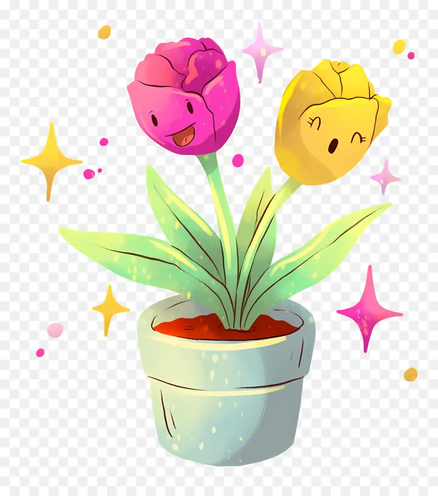 Emoji De Flor，Flores Sorridentes PNG