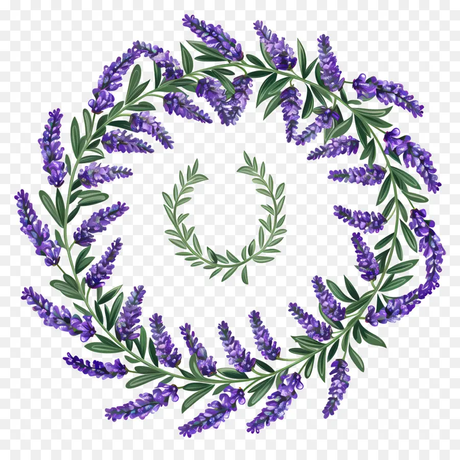 Guirlanda De Lavanda，Coroa De Lavanda PNG