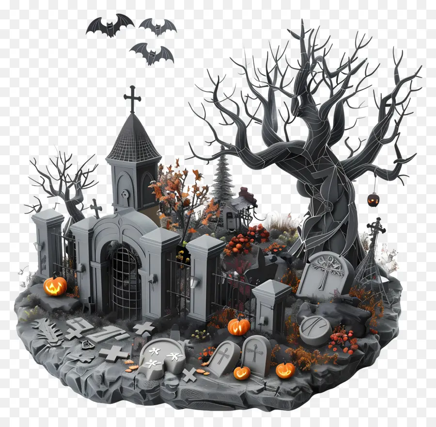 Cemitério De Halloween，Cemitério PNG