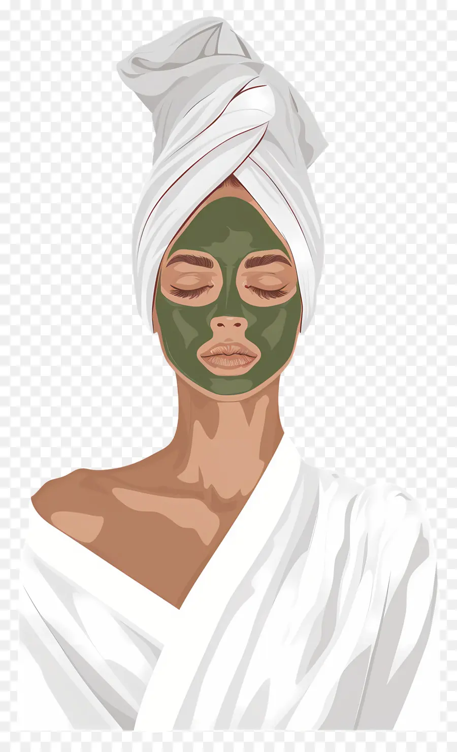 Máscara Facial De Spa，Mulher Com Máscara Facial PNG