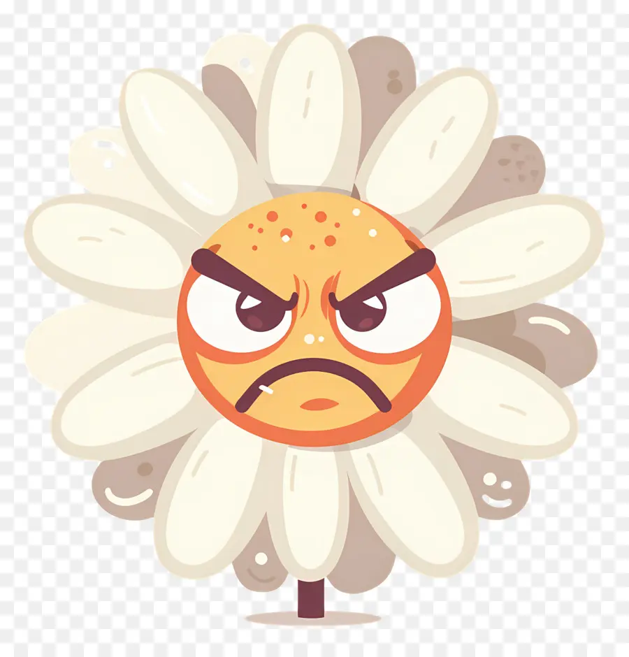 Emoji De Flor，Flor Irritada PNG