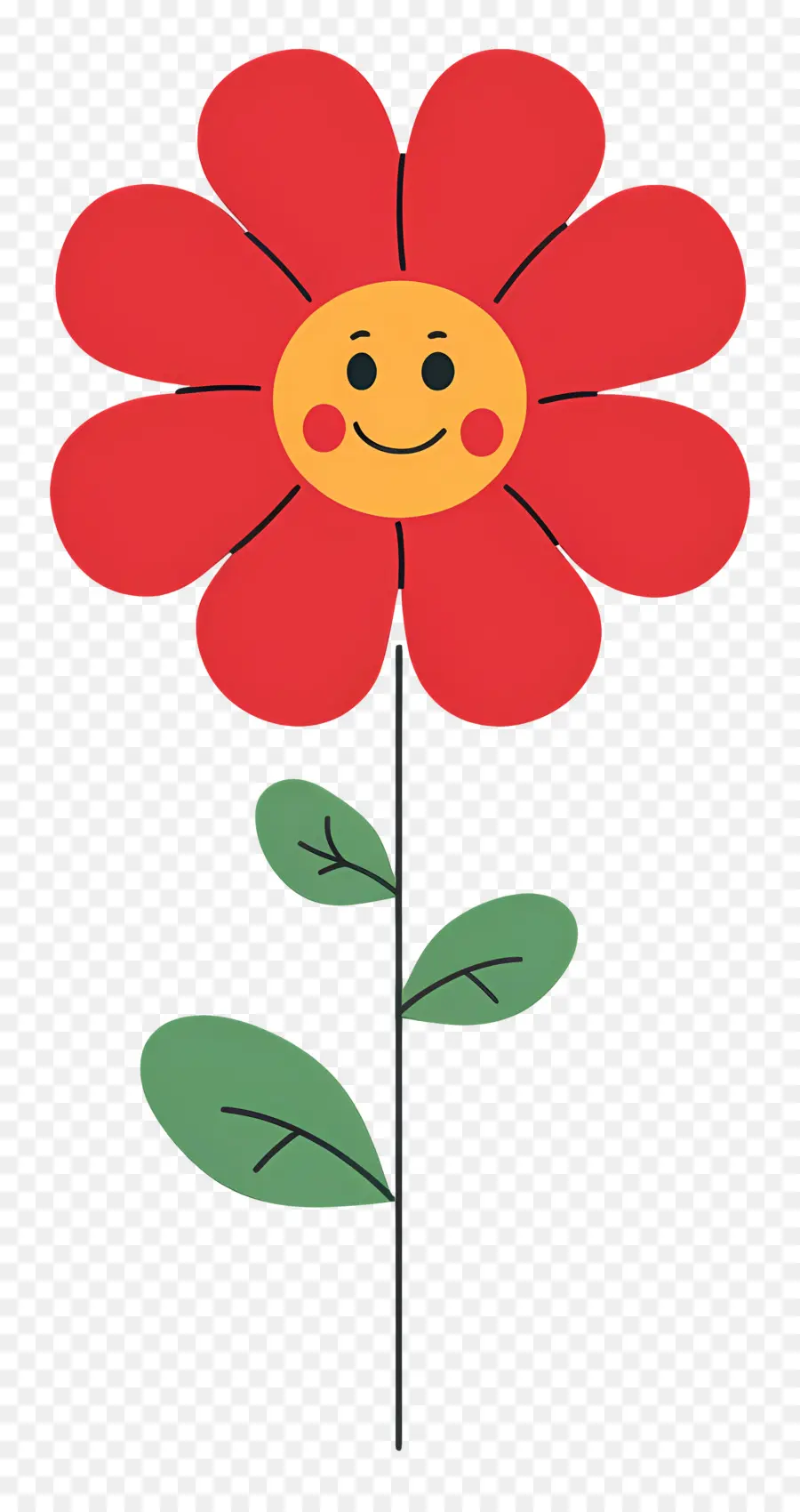 Emoji De Flor，Flor Vermelha PNG