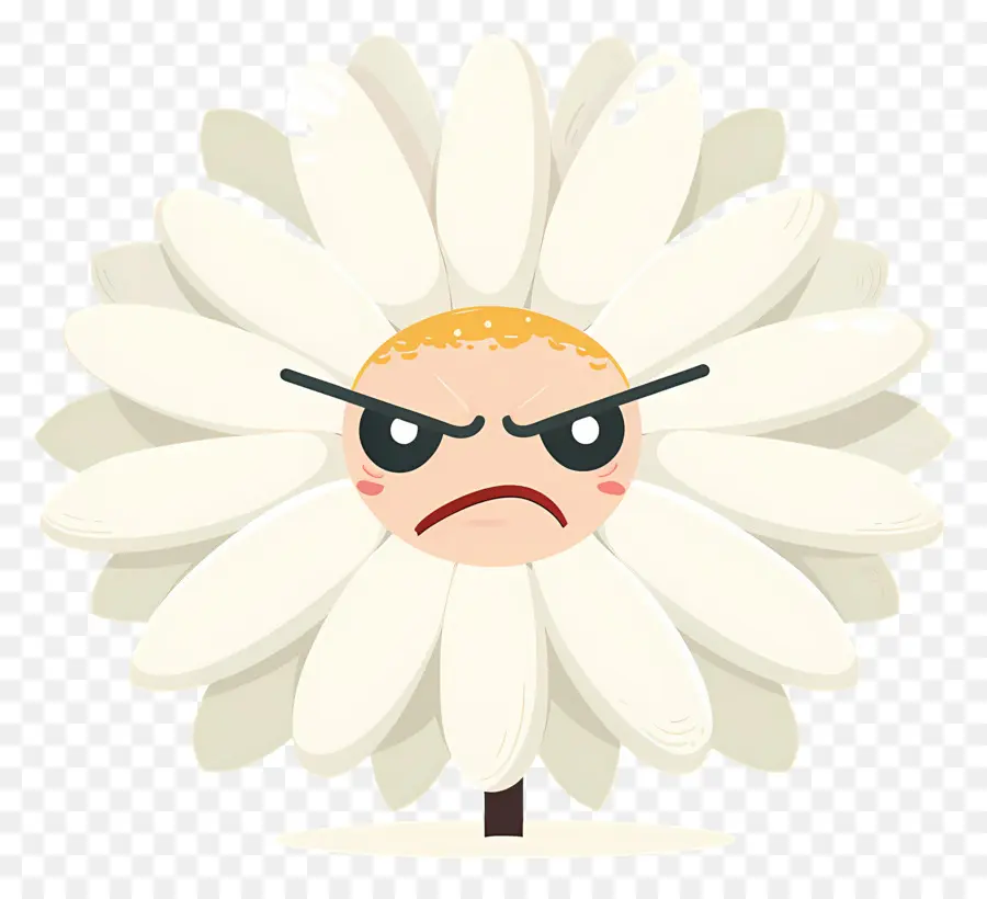 Emoji De Flor，Flor Irritada PNG