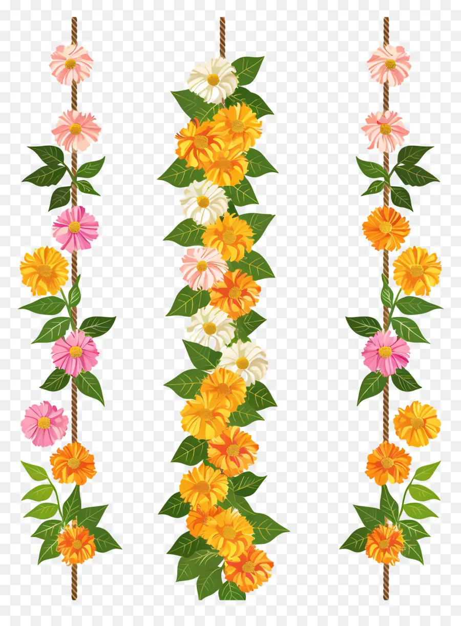 Guirlanda Ugadi，Guirlandas De Flores PNG