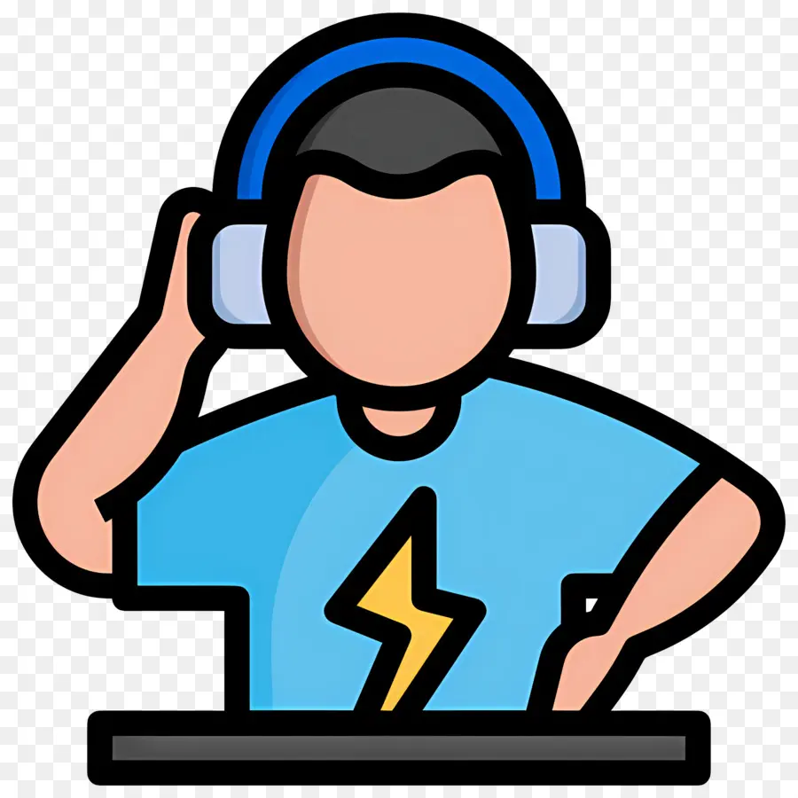 Dj De Música，Dj Com Fones De Ouvido PNG