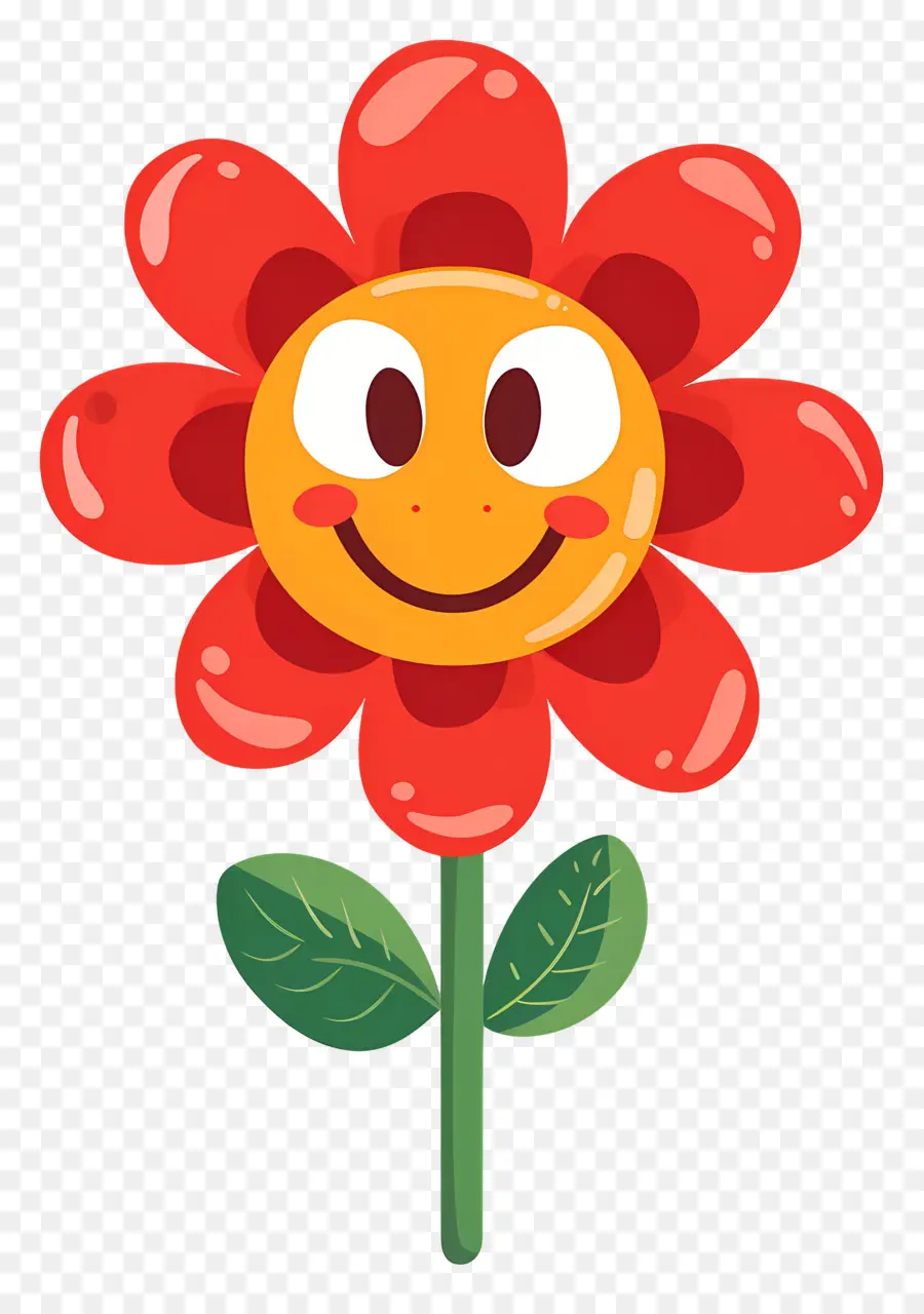 Emoji De Flor，Flor Vermelha PNG