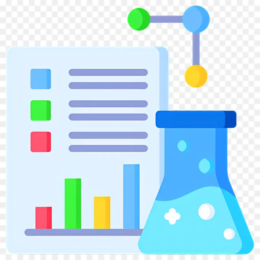 Laboratório De Ciências，Copo E Gráfico De Dados PNG