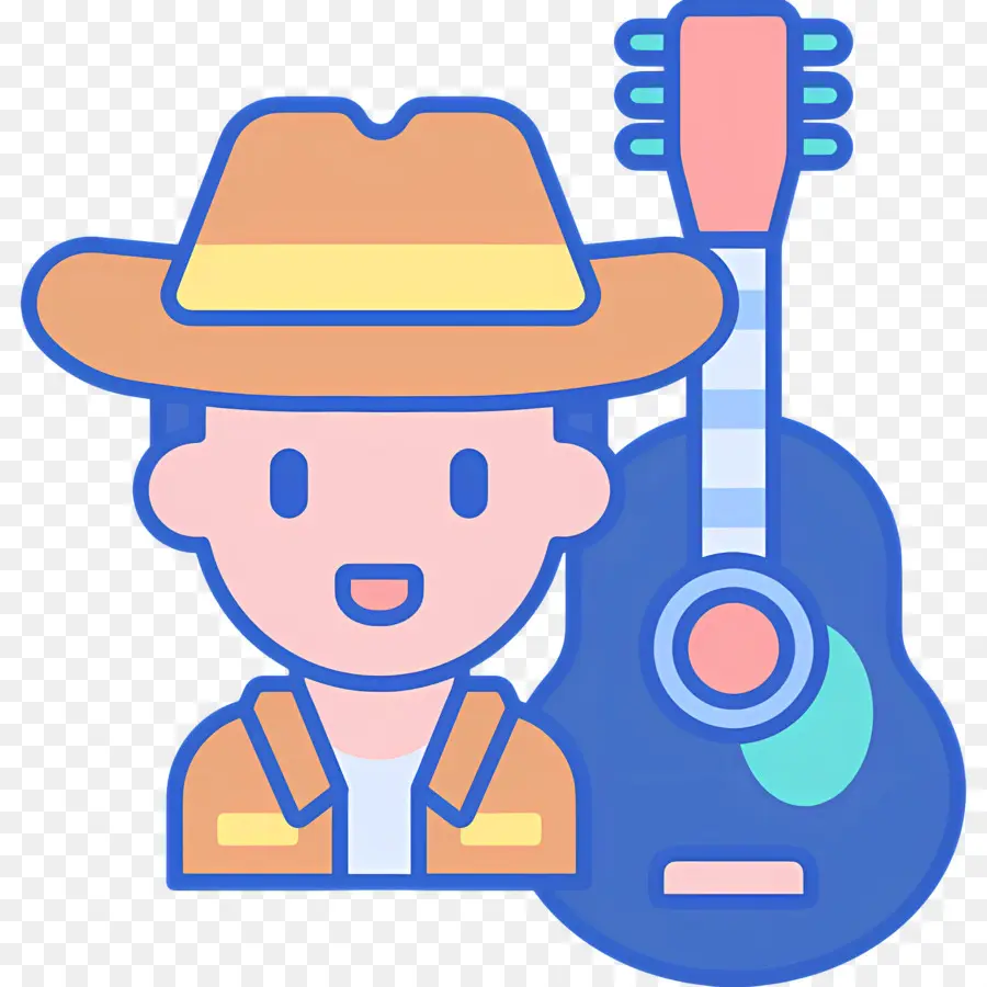 Música Sertaneja，Cowboy E Guitarra PNG