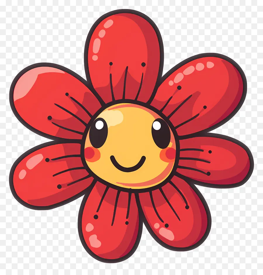 Emoji De Flor，Flor Sorridente PNG