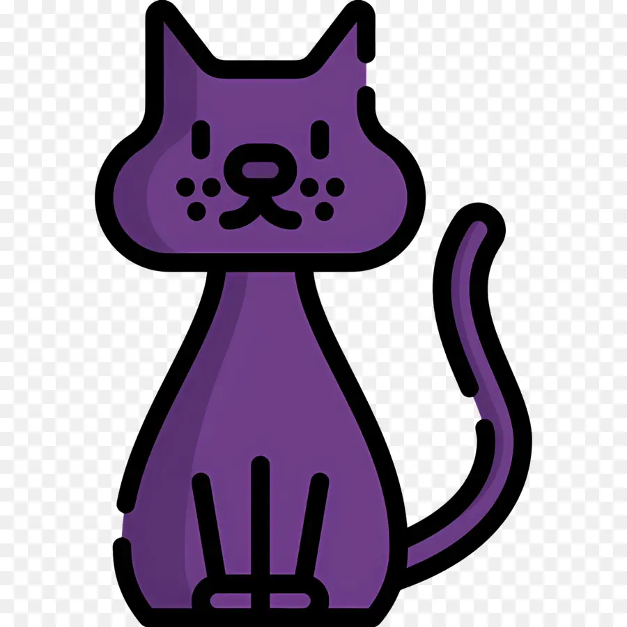 Gato Do Dia Das Bruxas，Gato Roxo PNG