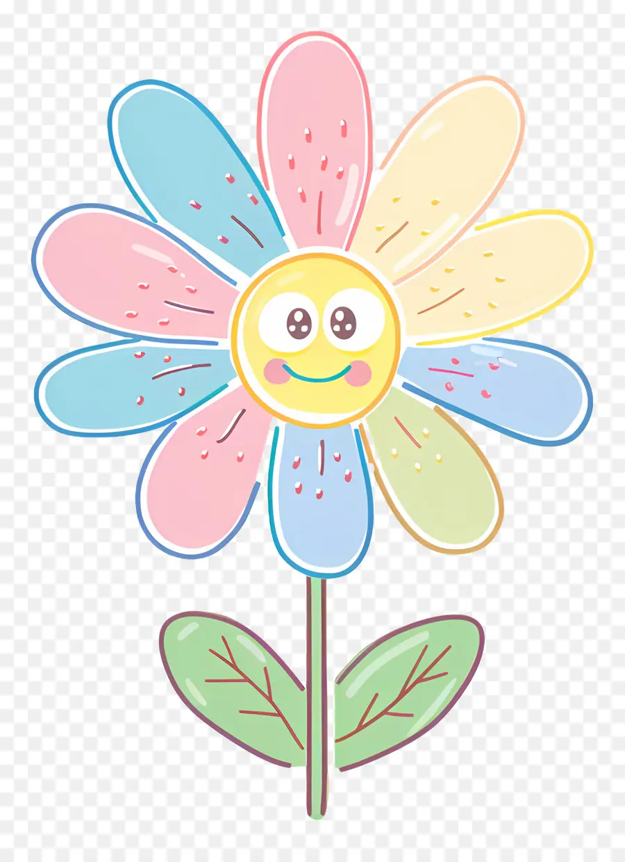 Emoji De Flor，Flor Feliz PNG