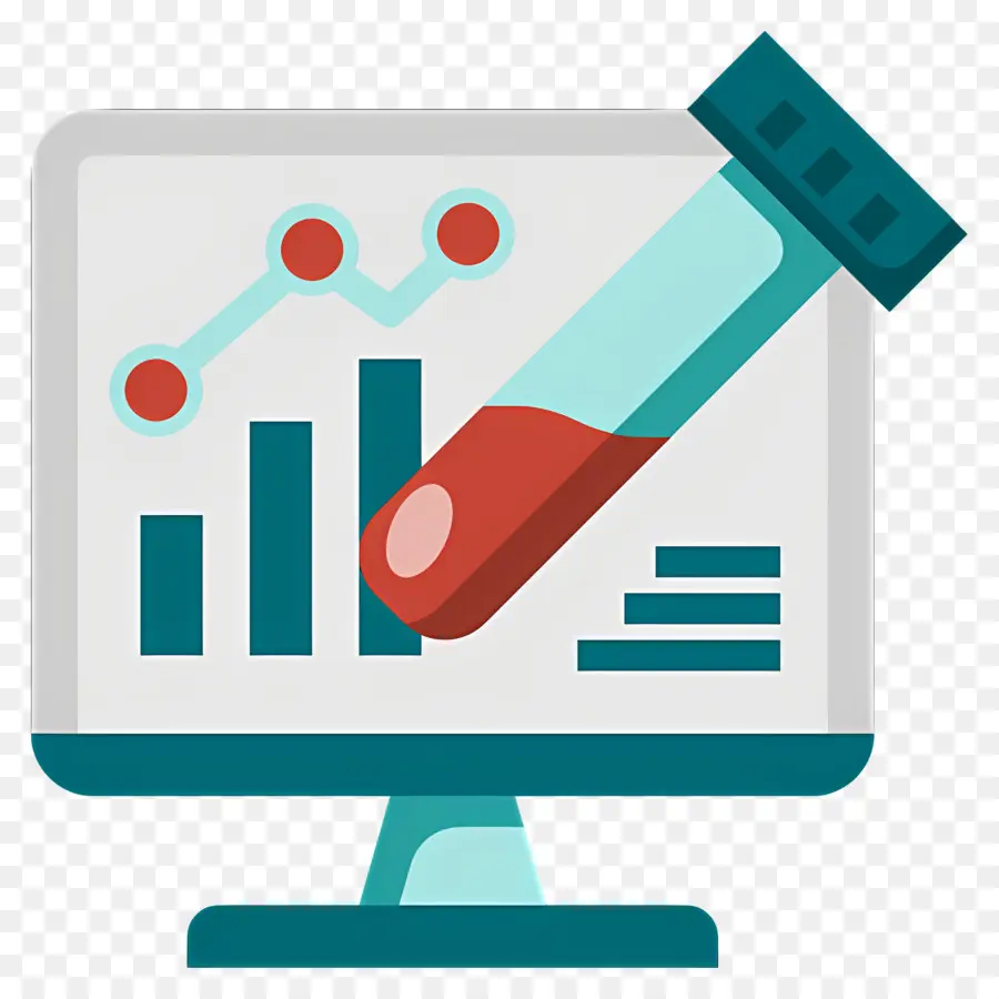 Laboratório De Ciências，Tubo De Ensaio E Computador PNG