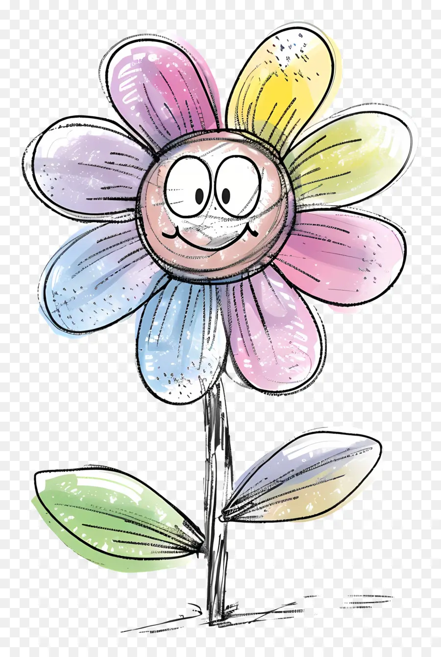 Emoji De Flor，Flor Colorida PNG