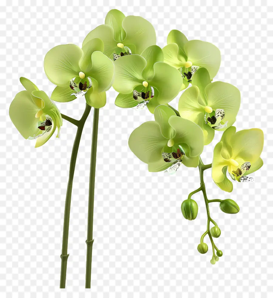 Flor De Orquídea，Orquídea Verde PNG