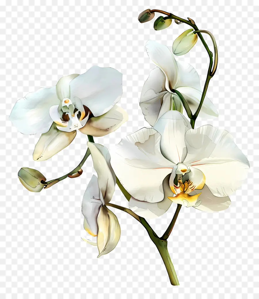 Flor De Orquídea，Orquídea Branca PNG