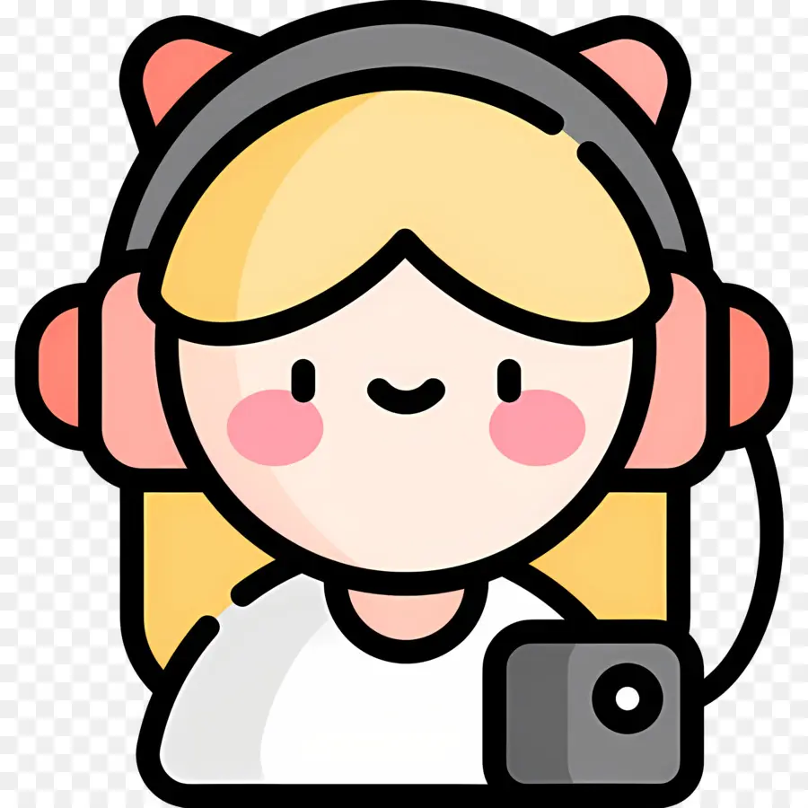 Ouvindo Música，Garota Com Fones De Ouvido PNG