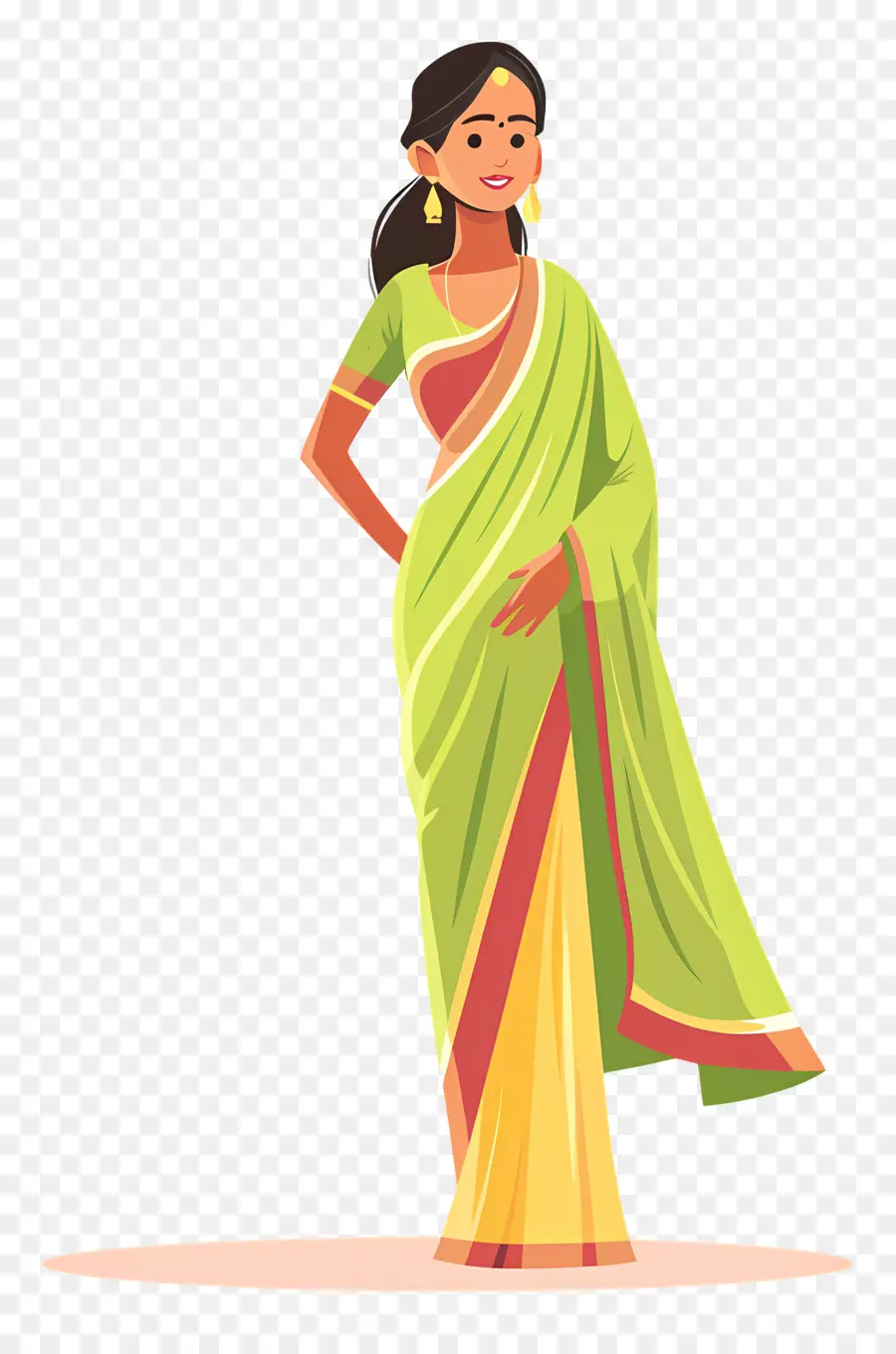 Saree Indiano，Mulher Em Saree PNG