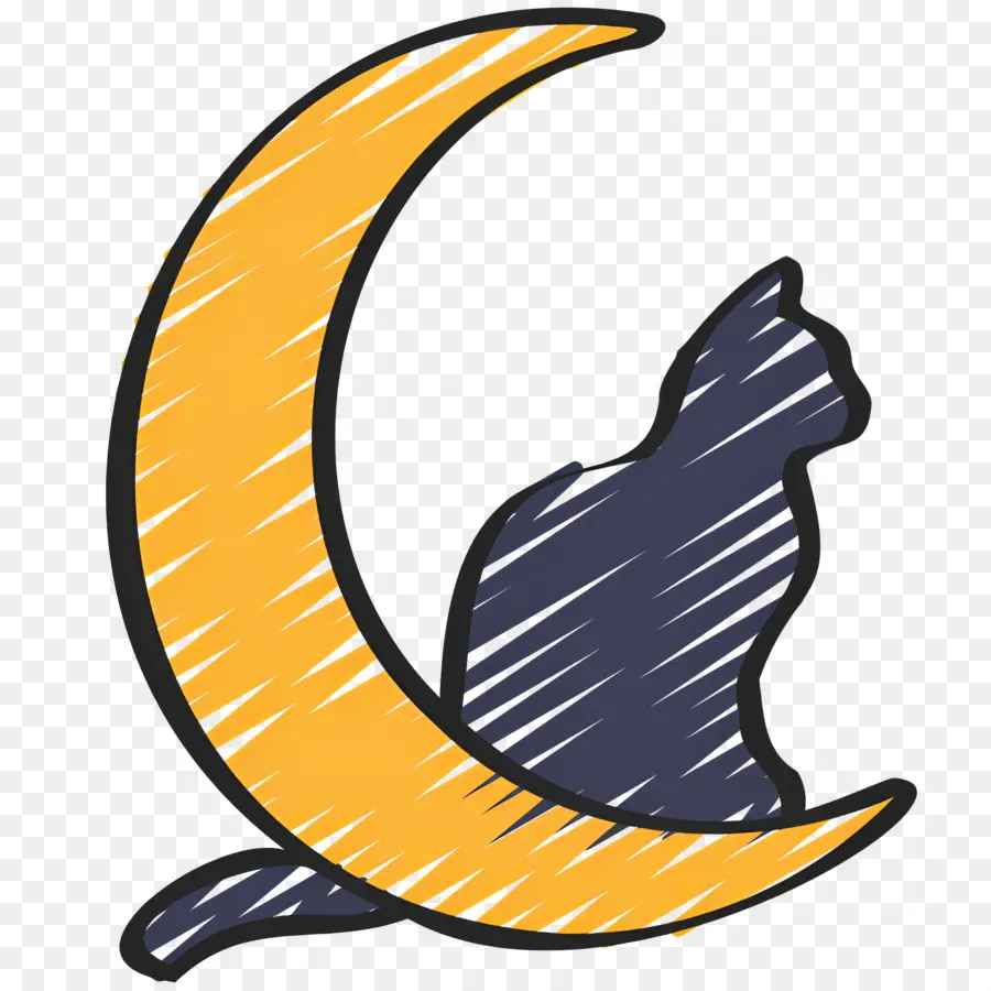 Lua Do Dia Das Bruxas，Gato E Lua PNG