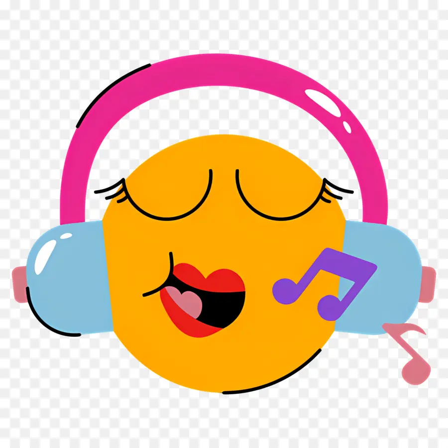 Ouvindo Música，Cantando Emoji PNG