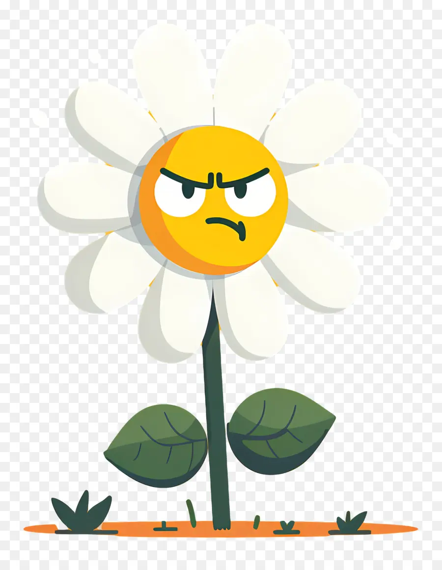 Emoji De Flor，Flor Irritada PNG