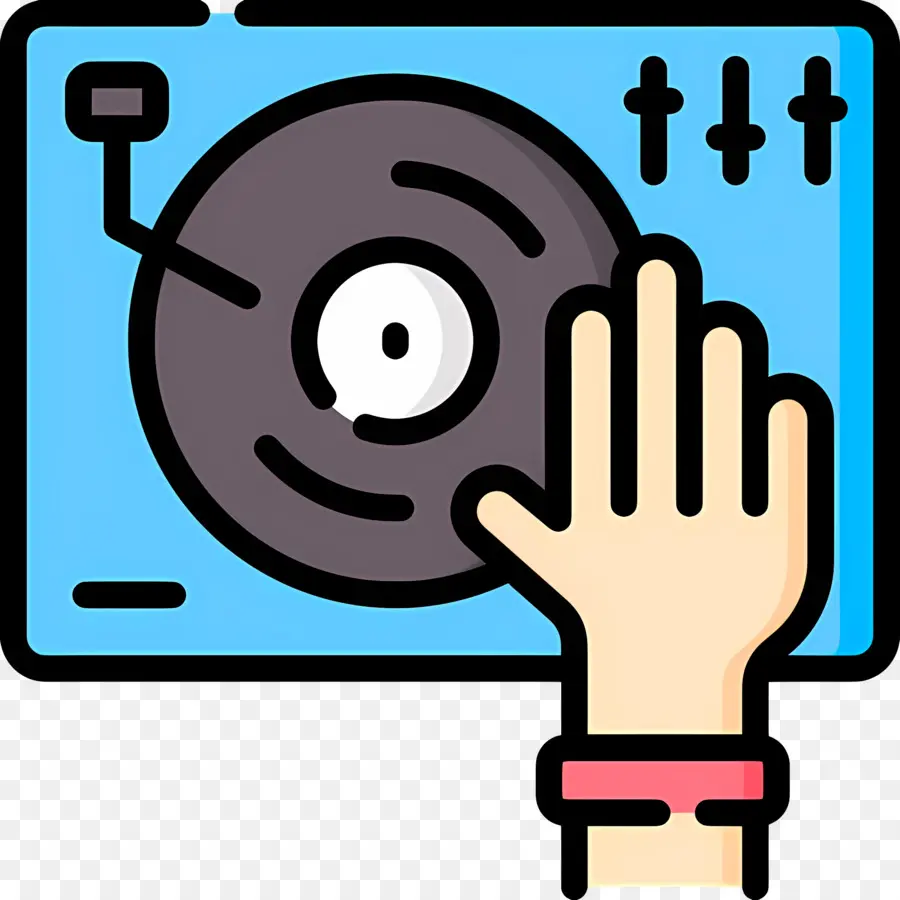 Dj De Música，Plataforma Giratória PNG