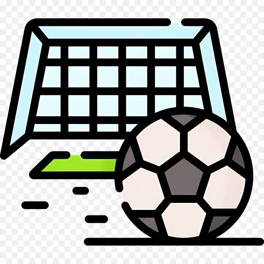 Rede De Futebol，Bola E Gol De Futebol PNG