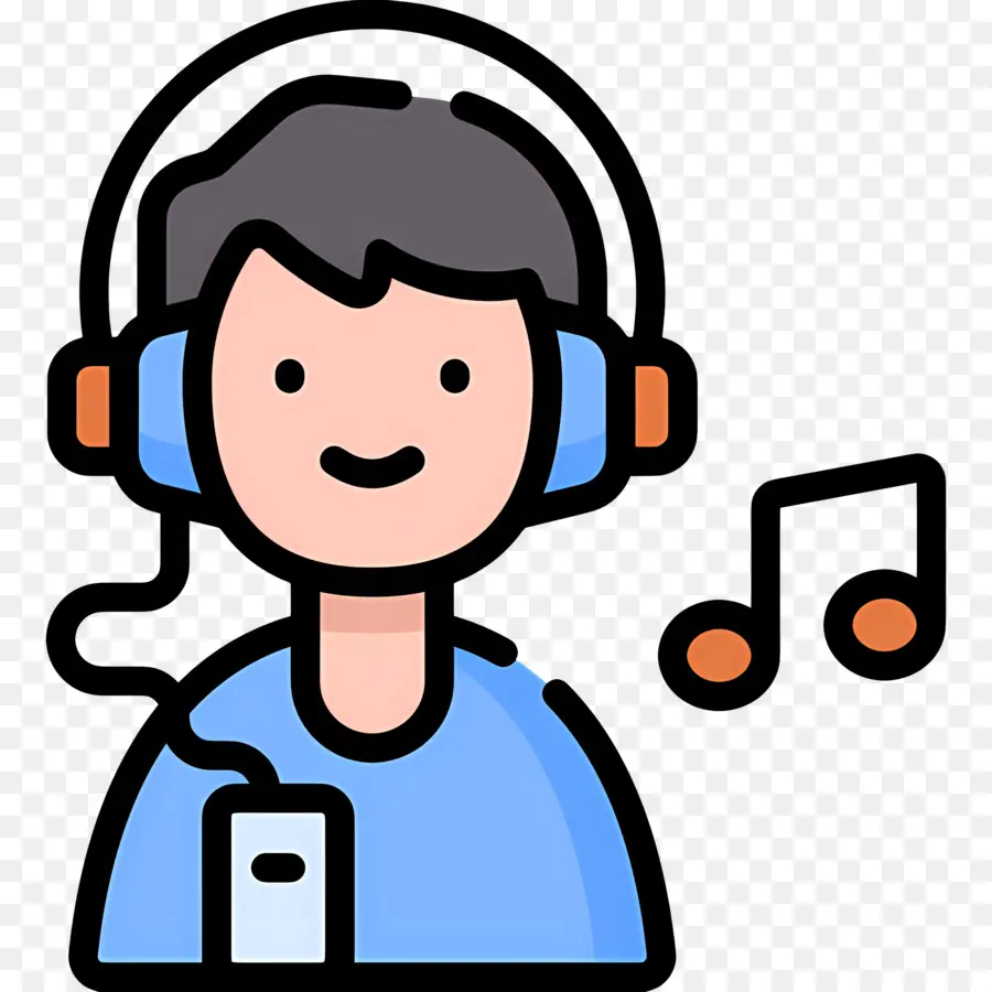 Ouvindo Música，Pessoa Com Fones De Ouvido PNG